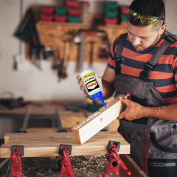 Preview: Pattex Holzleim 250g Tube, weißer wasserfester Holzkleber für Möbel und Reparaturen